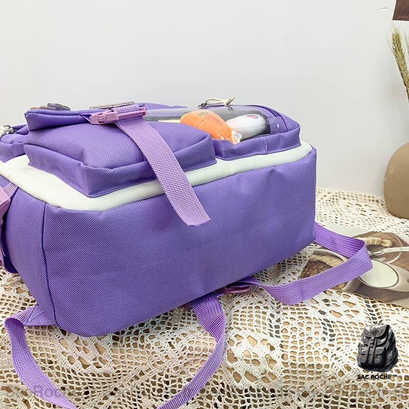 Sac À Dos Oxford 4 Pièces Avec Porte-Clés Peluche Enfant