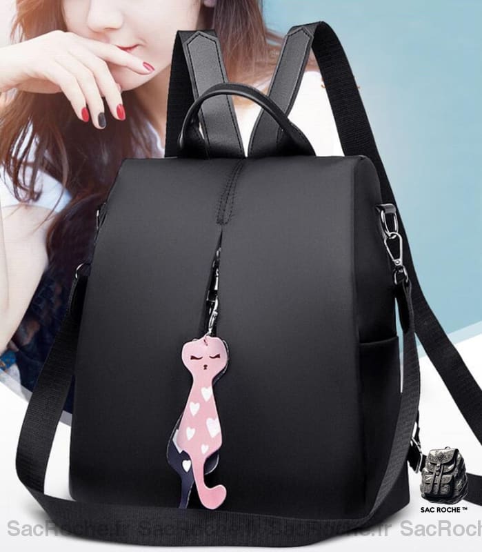 Sac À Dos Oxford Femme Avec Pendentif