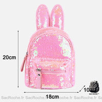 Sac à dos paillettes oreilles lapin - Sac Roche ™