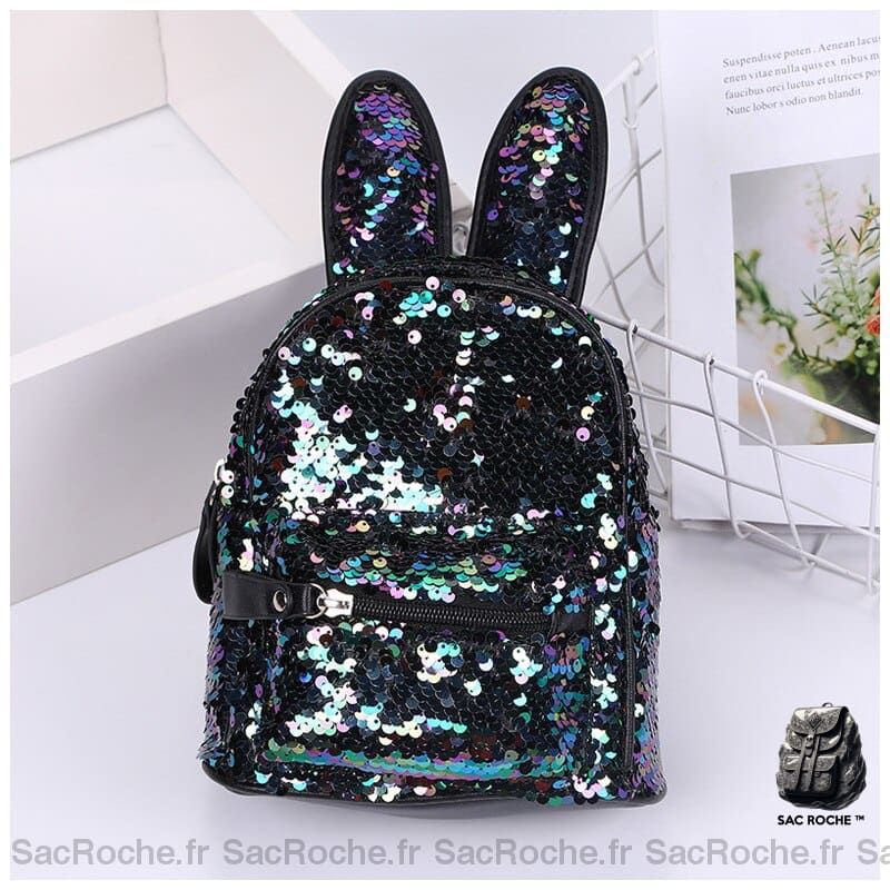 Sac À Dos Paillettes Oreilles Lapin Enfant