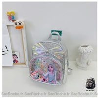 Sac à dos paillettes Reine des neiges - modèle Argenté - Sac Roche ™