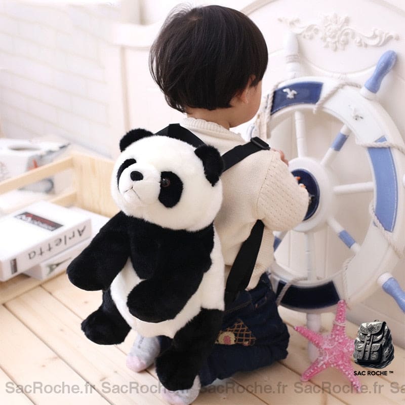 Sac À Dos Panda Noir Et Blanc Enfant
