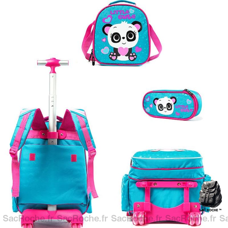 Sac À Dos Panda Roulettes Pour Filles Enfant