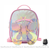 Sac à dos papillon paillettes - modèle Rose - Sac Roche ™
