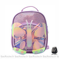 Sac à dos papillon paillettes - modèle Violet - Sac Roche ™