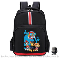 Sac à dos Pat Patrouille rayure trendy - modèle Noir / S - Sac Roche ™