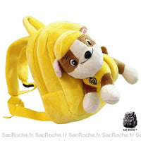 Sac à dos Pat'patrouille avec peluche détachable - modèle Jaune - Sac Roche ™