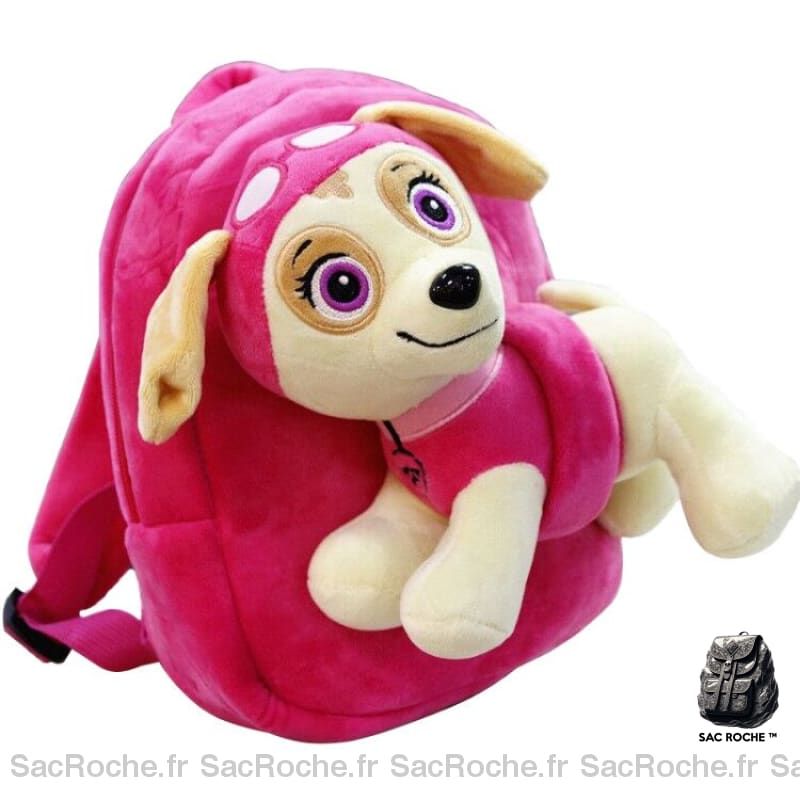 Sac à dos Pat'patrouille à peluche détachable - Rose - Animal en peluche Sac à dos