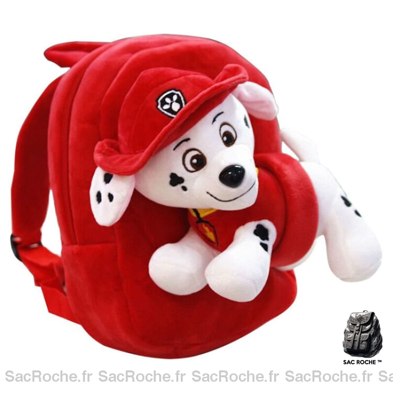 Sac à dos Pat'patrouille à peluche détachable - Rouge - Animal en peluche Sac à dos