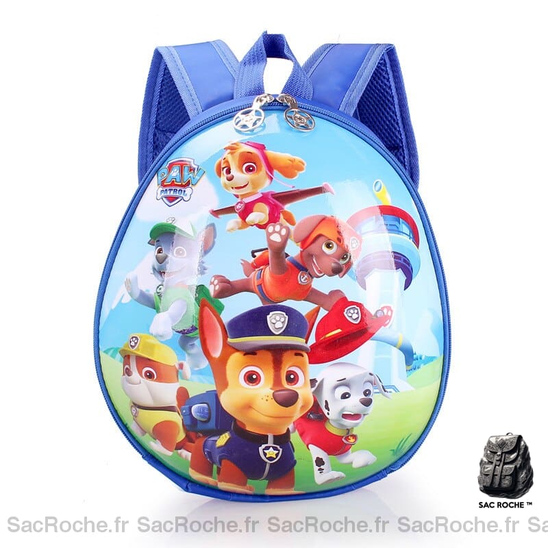Sac à dos Pat'patrouille à coque rigide et ovale - Bleu ciel - Sac Sac à dos