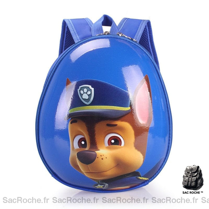 Sac à dos Pat'patrouille à coque rigide et ovale - Bleu marine - Sac à dos scolaire Sac à dos