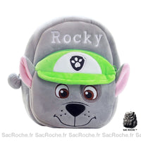 Sac à dos enfant tout doux Patpatrouille - Gris - Animal en peluche Sac à dos