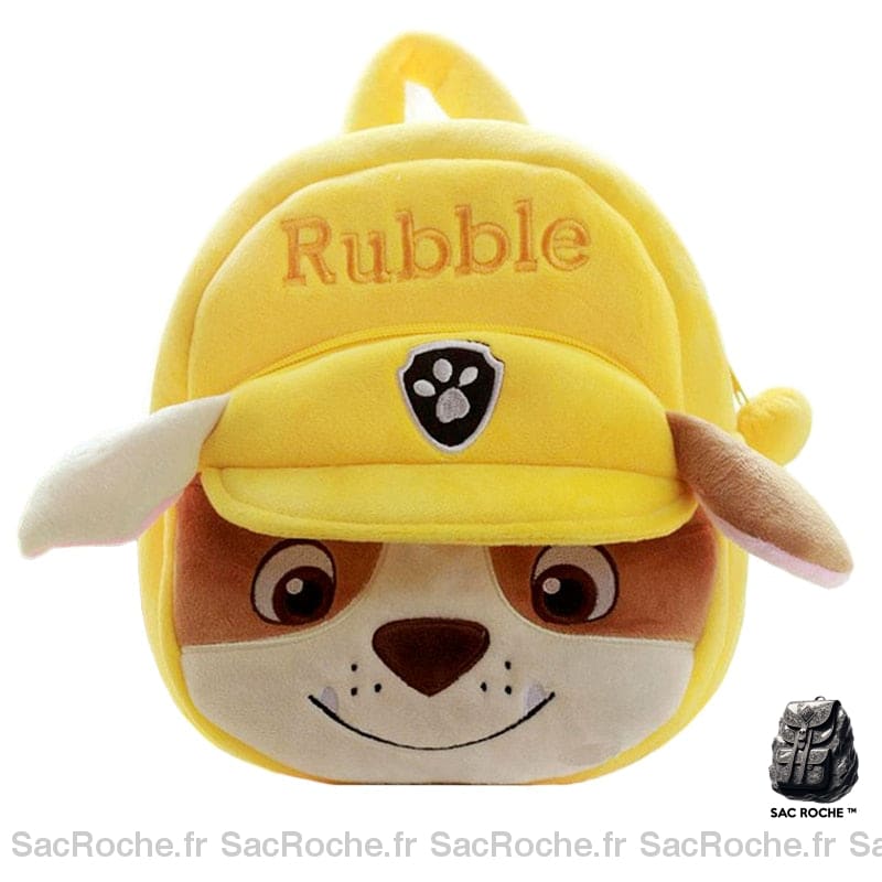 Sac à dos enfant tout doux Patpatrouille - Jaune - Décombres Animal en peluche