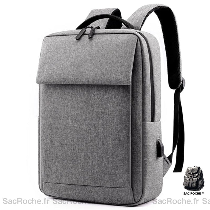 Sac À Dos Pc Portable Avec Chargeur Usb Gris Sac A Dos Ordinateur