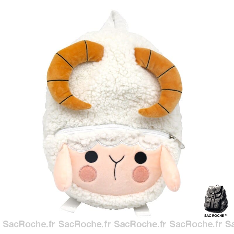 Sac à dos animaux en peluche - Blanc - Animal en peluche Peluche