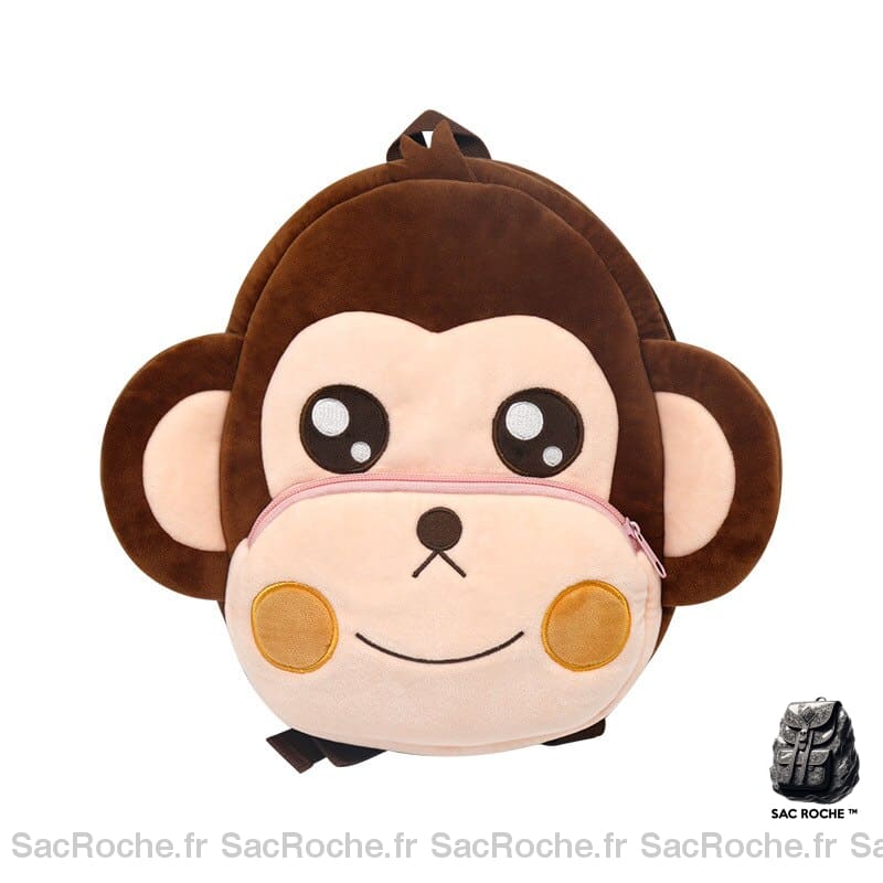 Sac à dos animaux en peluche - Marron - Sac à dos scolaire Sac à dos pour enfants
