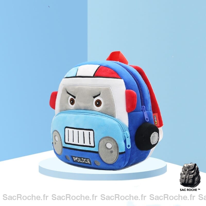 Sac à dos peluche camion pompier - Bleu - Sac à dos Sac à dos scolaire