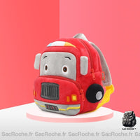 Sac à dos peluche camion incendie - modèle Rouge - Sac Roche ™