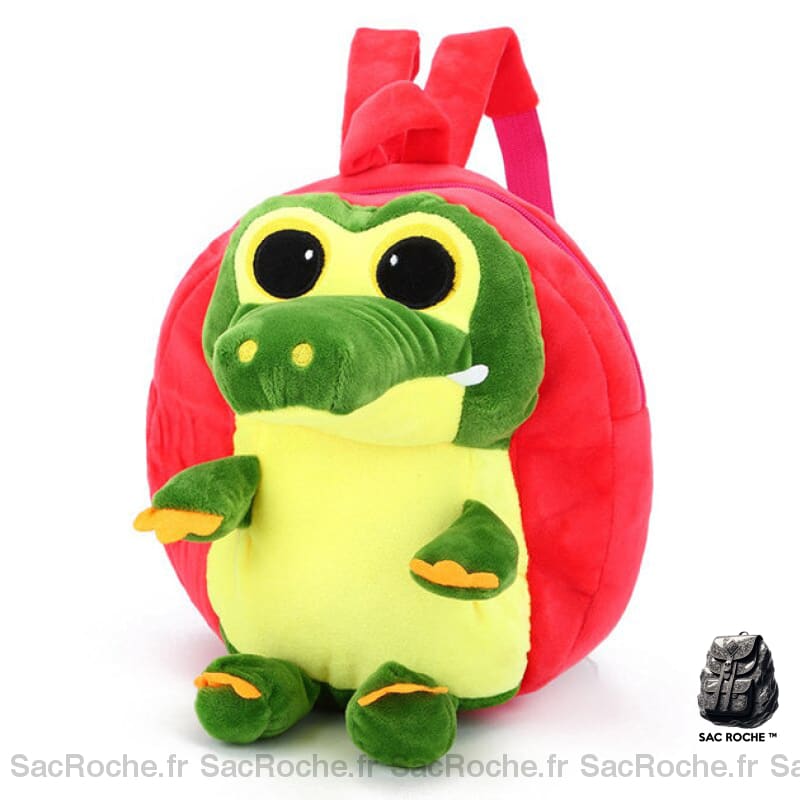 Sac À Dos Peluche Croco Maternelle Rouge Sacs Dos Scolaire