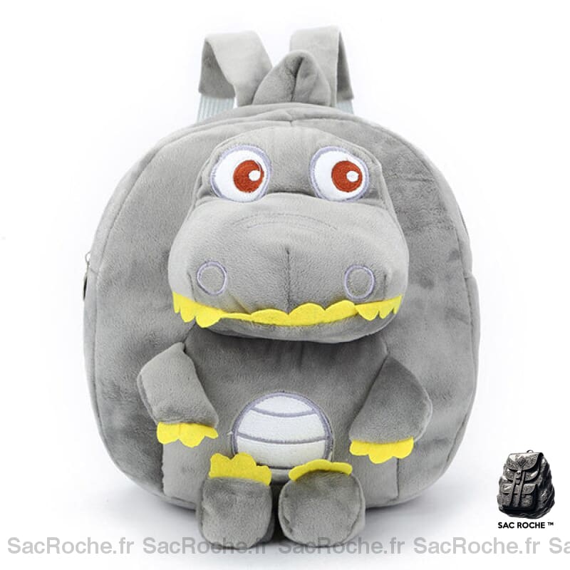 Sac À Dos Peluche Dinosaure - Maternelle Unisexe Gris Sacs Scolaire