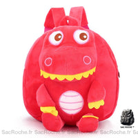 Sac à dos peluche dinosaure - maternelle - unisexe - modèle Rouge - Sac Roche ™