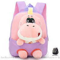 Sac à dos peluche dinosaure violet enfant - Sac Roche ™