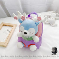 Sac à dos peluche enfant école - modèle Violet - Sac Roche ™