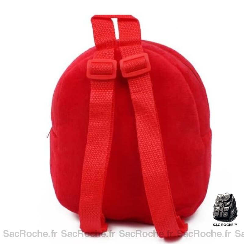 Sac À Dos Peluche Fraise Rose/Rouge Enfant