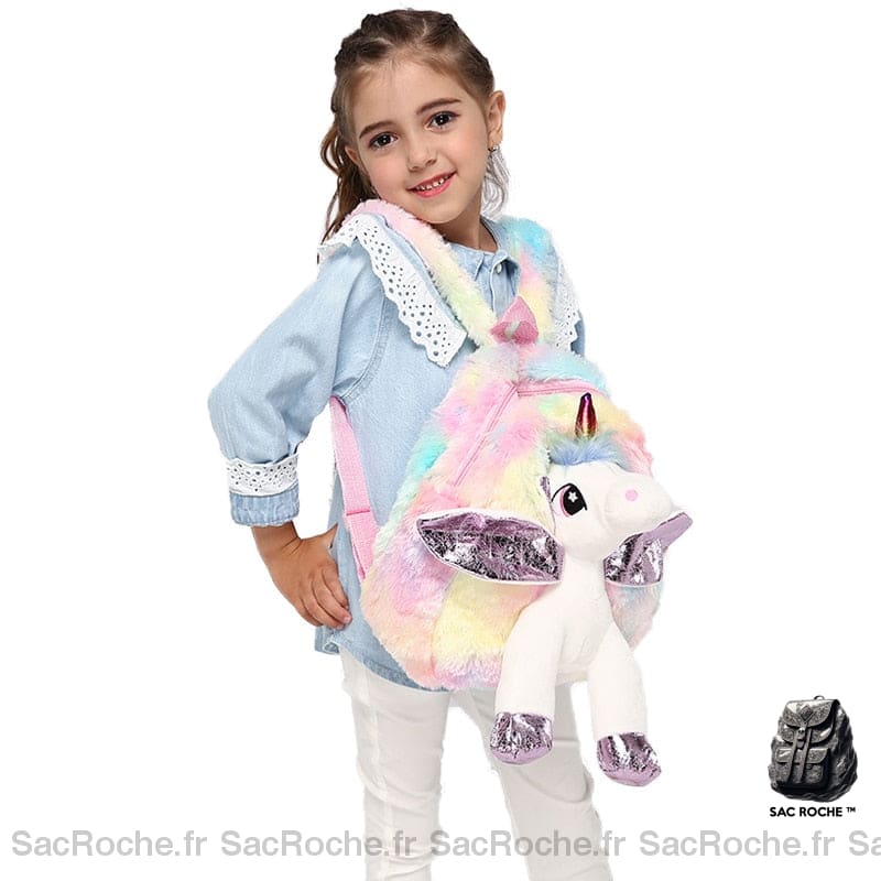 Sac À Dos Peluche Licorne Enfant