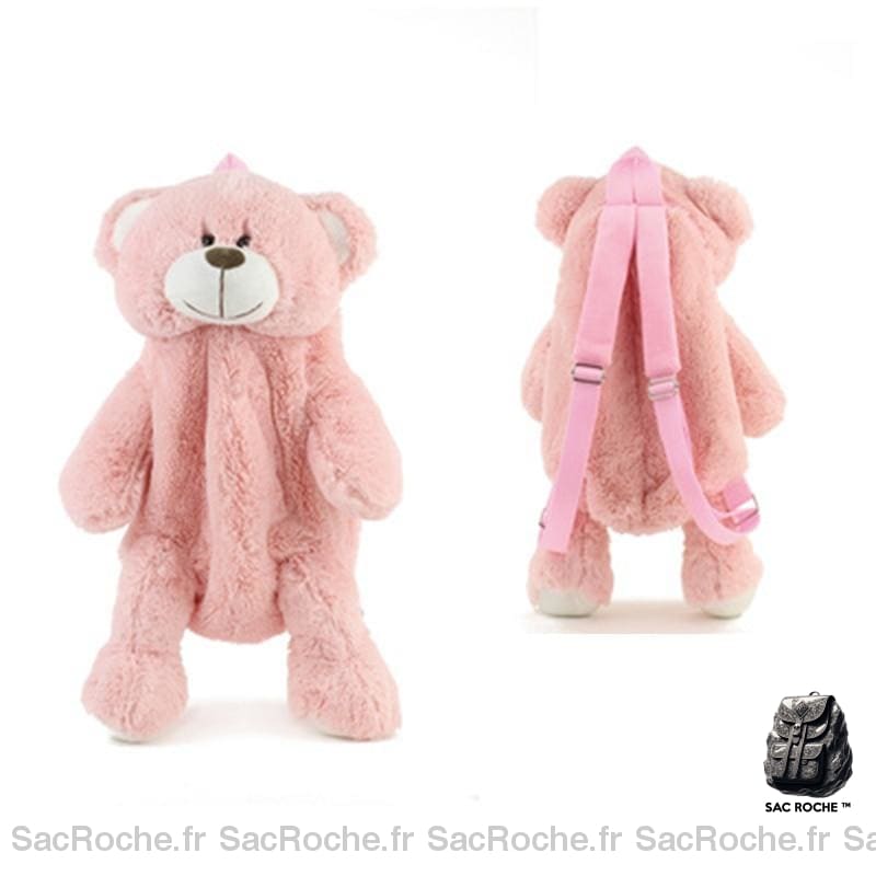 Sac à dos enfant peluche ours - Rose - Ours Animal en peluche