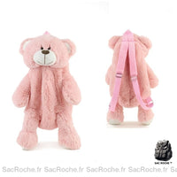 Sac à dos peluche ours enfant - modèle Rose - Sac Roche ™