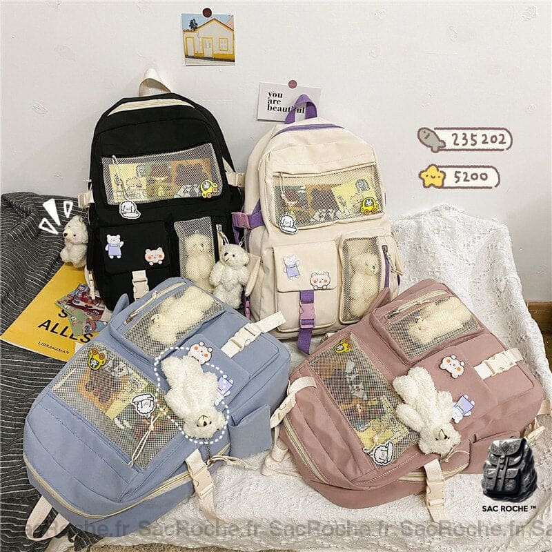 Sac À Dos Peluche Ours Filles Enfant