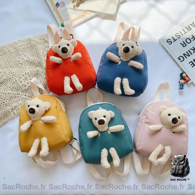 Sac À Dos Peluche Ours Mini Enfant