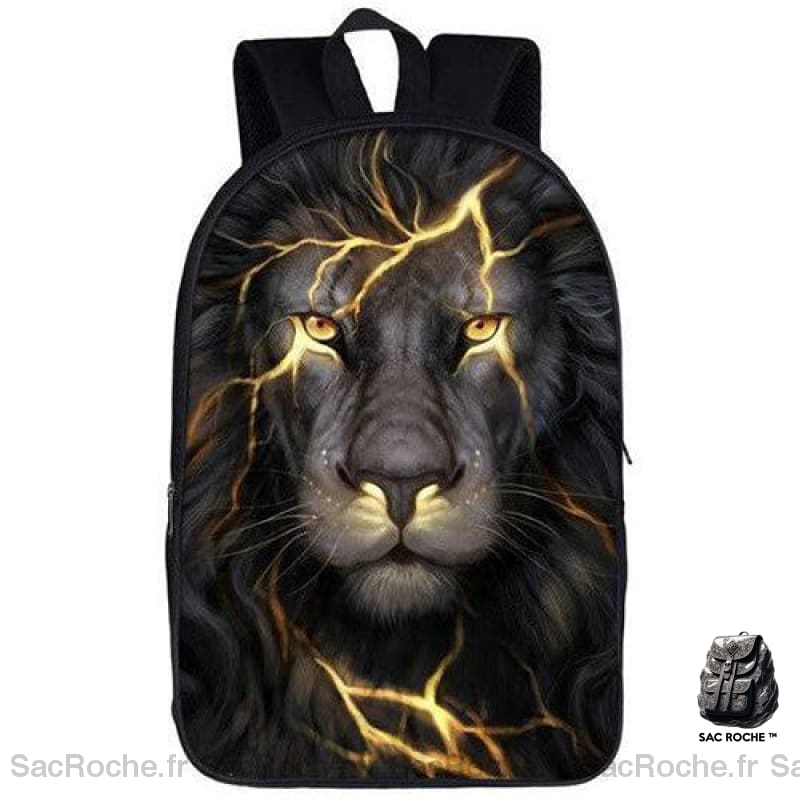 Sac À Dos Personnalisé Avec Lion Divin Noir Sacs Personnalisés