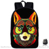 Sac À Dos Personnalisé Loup Gris Noir Sacs Dos Personnalisés