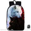 Sac À Dos Personnalisé Loup Noir Blanc Sacs Dos Personnalisés