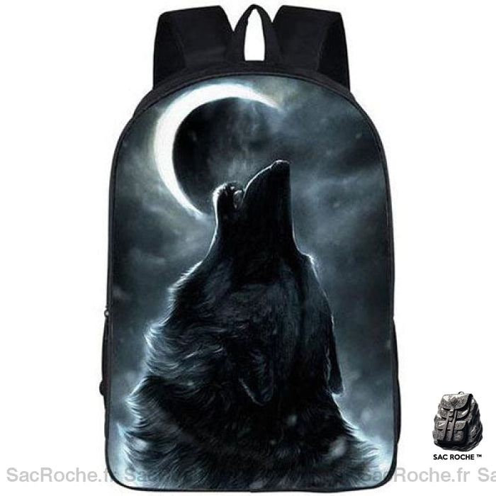 Sac À Dos Personnalisé Loup Noir Sacs Dos Personnalisés