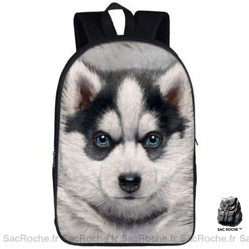 Sac À Dos Personnalisé Louveteau Avec Motif Loup Noir Sacs Dos Personnalisés