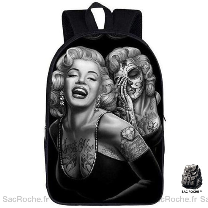 Sac À Dos Personnalisé Marilyn Monroe Noir Sacs Dos Personnalisés