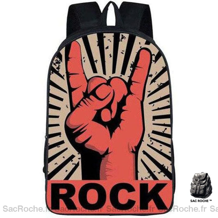 Sac À Dos Personnalisé Rock - Style Unique Noir Sacs Dos Personnalisés
