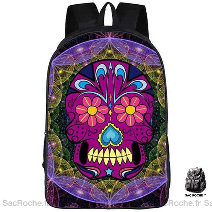 Sac À Dos Personnalisé Style Mexicain Violet Sacs Personnalisés