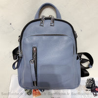Sac à dos petite taille cuir - modèle Bleu - Sac Roche ™