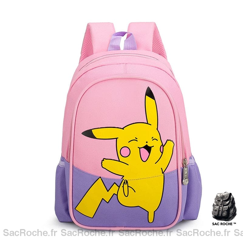 Sac à dos imprimé Pikachu pour enfants - Violet - Sac à dos scolaire Sac à dos
