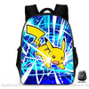 Sac à dos Pikachu bleu avec l'image de Pikachu et un fond blanc