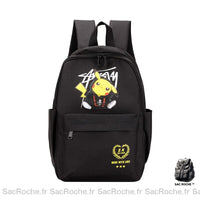 Sac à dos Pikachu noir trendy - Sac Roche ™
