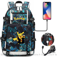 Sac à dos Pikachu USB tendance - Sac Roche ™