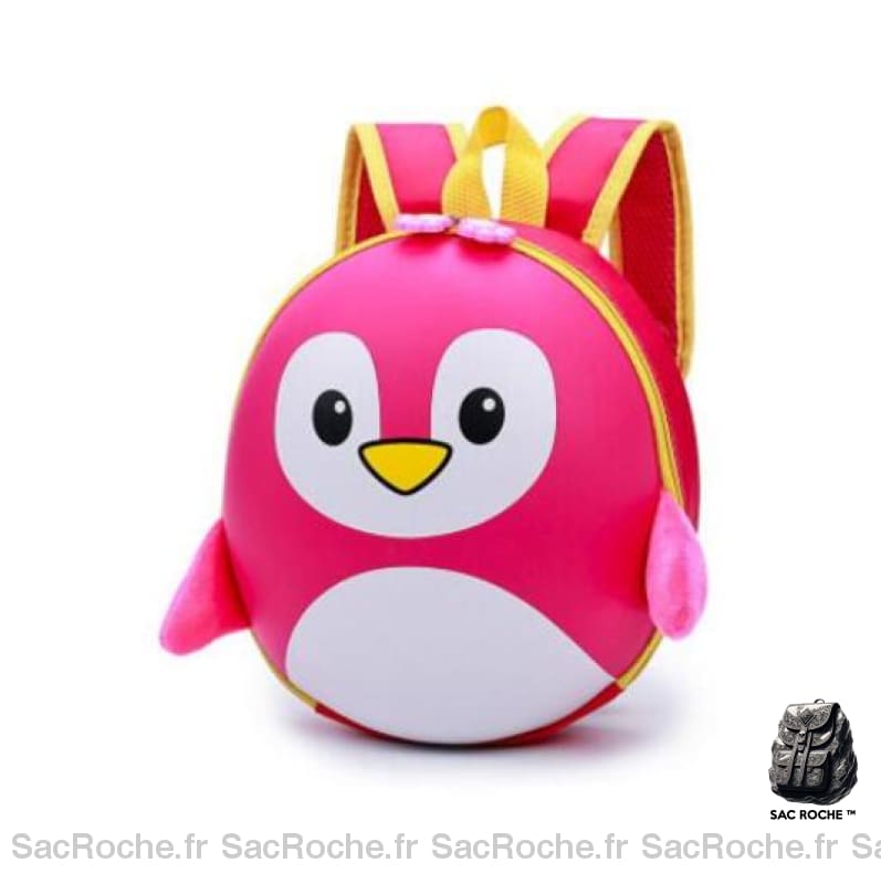 Petit sac à dos pingouin 3D à coque rigide - Rose - Sac à dos scolaire Sac à dos pour enfants