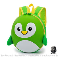 Sac à dos Pingouin enfant rigide - modèle Vert - Sac Roche ™