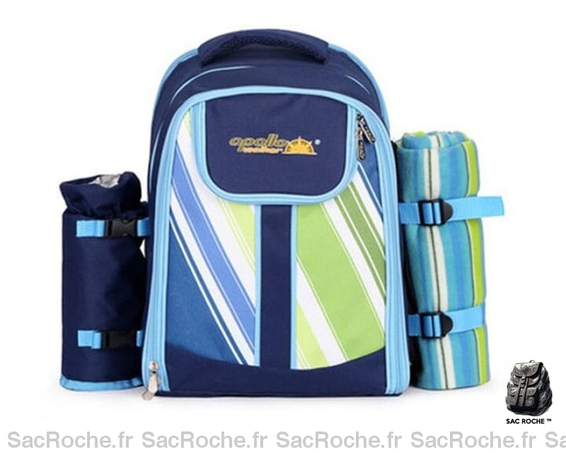 Sac à dos de pique-nique isotherme avec couverture - Vert - Sac à dos Sac