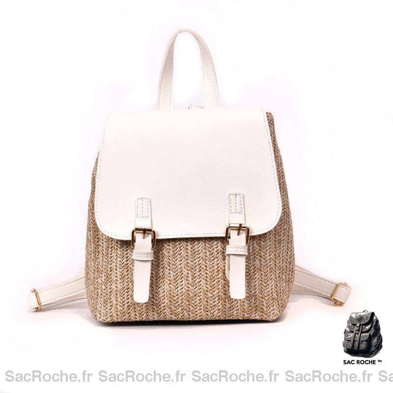 Sac À Dos Plage Femme Chic - Dété Blanc Sac A Dos Femme